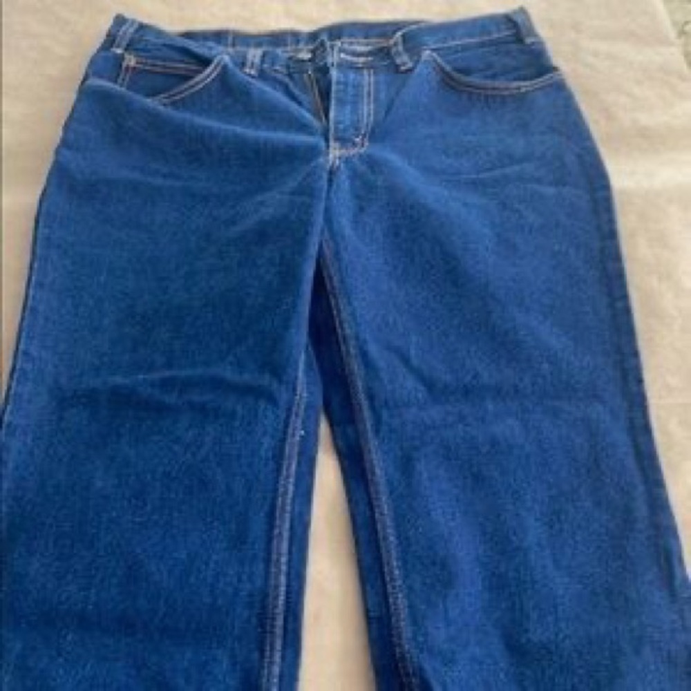Classic Dark Blue Denim Jeans - Picture 1 of 4